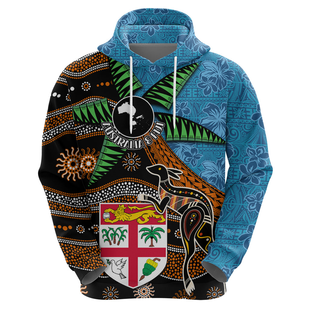 Fiji and Australia Hoodie Fijian and Aboriginal mix Culture LT03 - Polynesian Pride