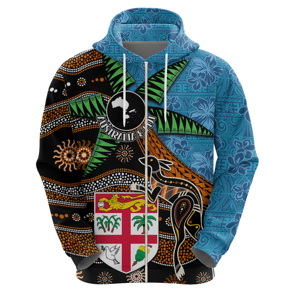 Fiji and Australia Hoodie Fijian and Aboriginal mix Culture LT03 - Polynesian Pride
