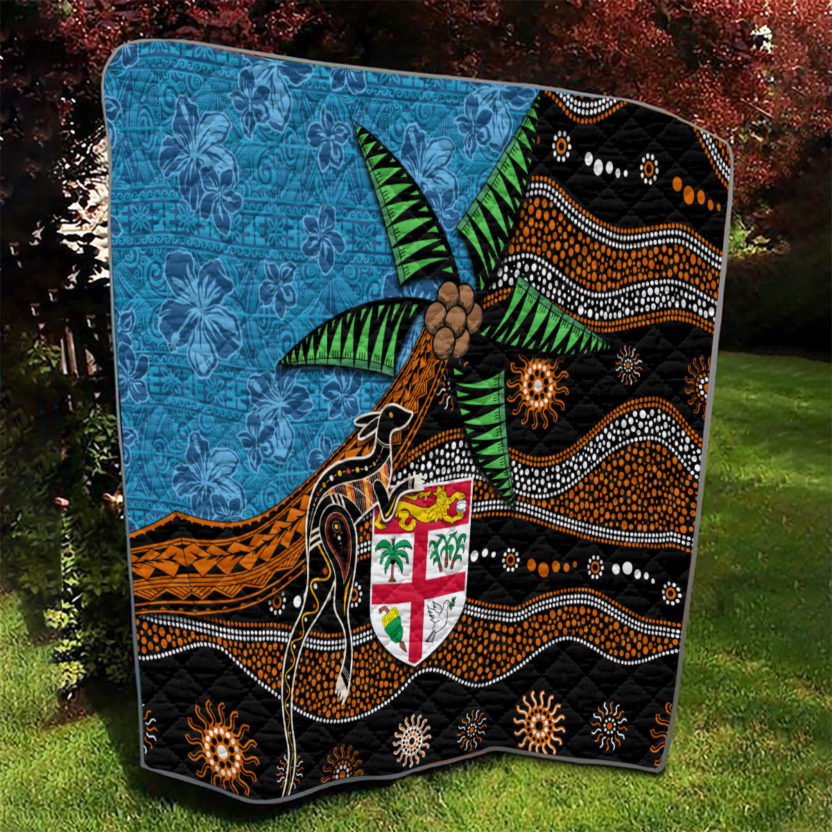 Fiji and Australia Quilt Fijian and Aboriginal mix Culture