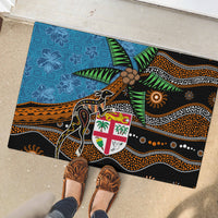 Fiji and Australia Rubber Doormat Fijian and Aboriginal mix Culture