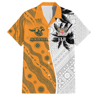 Custom Fiji and Australia Rugby Family Matching Summer Maxi Dress and Hawaiian Shirt Tapa Mix Aboriginal Pattern Half Style