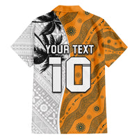 Custom Fiji and Australia Rugby Family Matching Tank Maxi Dress and Hawaiian Shirt Tapa Mix Aboriginal Pattern Half Style