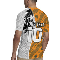 Custom Fiji and Australia Rugby Rugby Jersey Tapa Mix Aboriginal Pattern Half Style