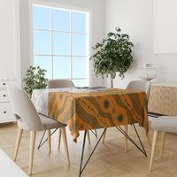 Custom Fiji and Australia Rugby Tablecloth Tapa Mix Aboriginal Pattern Half Style