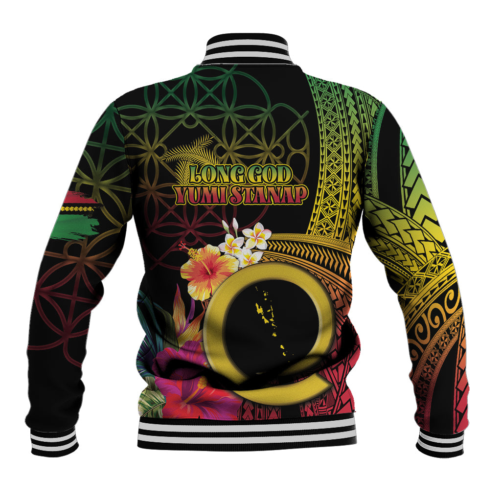 Vanuatu Independence Day Baseball Jacket Sand Drawing Melanesian Vibes