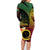 Vanuatu Independence Day Family Matching Long Sleeve Bodycon Dress and Hawaiian Shirt Sand Drawing Melanesian Vibes