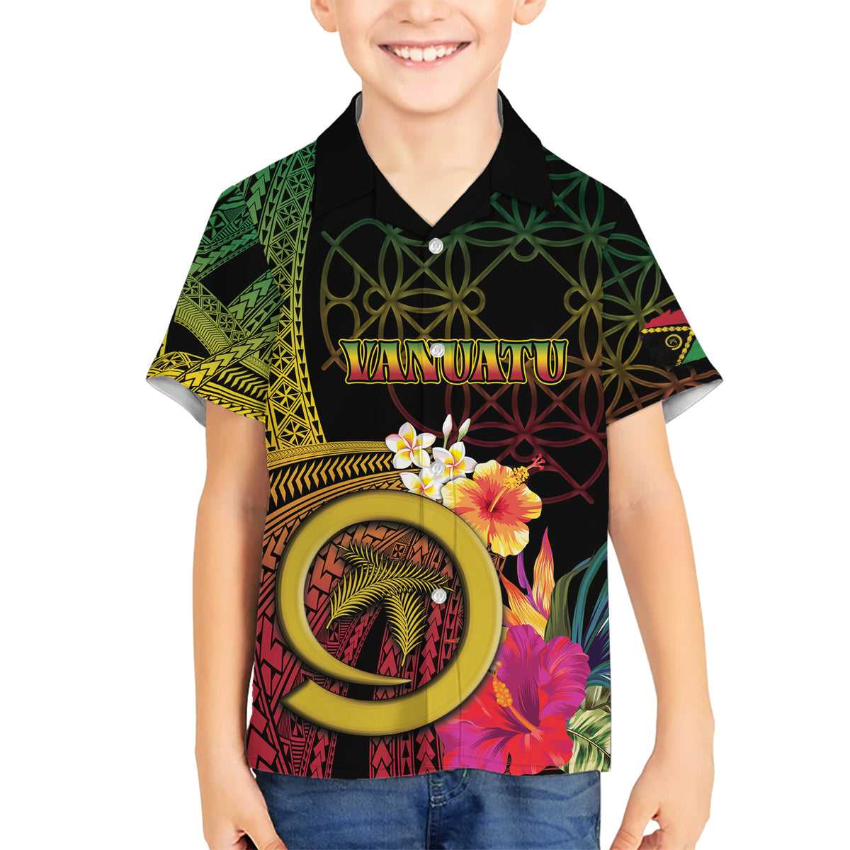 Vanuatu Independence Day Hawaiian Shirt Sand Drawing Melanesian Vibes