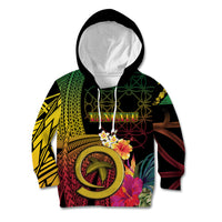 Vanuatu Independence Day Kid Hoodie Sand Drawing Melanesian Vibes