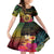 Vanuatu Independence Day Kid Short Sleeve Dress Sand Drawing Melanesian Vibes