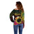 Vanuatu Independence Day Off Shoulder Sweater Sand Drawing Melanesian Vibes