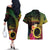 Vanuatu Selebretem 44th Indipendens Dei Couples Matching Off The Shoulder Long Sleeve Dress and Hawaiian Shirt Sand Drawing Melanesian Vibes