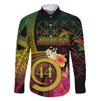 Vanuatu Selebretem 44th Indipendens Dei Family Matching Tank Maxi Dress and Hawaiian Shirt Sand Drawing Melanesian Vibes