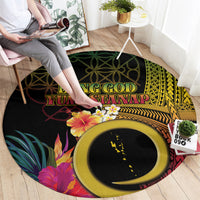 Vanuatu Selebretem 44th Indipendens Dei Round Carpet Sand Drawing Melanesian Vibes LT03 - Polynesian Pride
