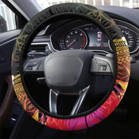 Vanuatu Selebretem 44th Indipendens Dei Steering Wheel Cover Sand Drawing Melanesian Vibes