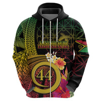 Vanuatu Selebretem 44th Indipendens Dei Zip Hoodie Sand Drawing Melanesian Vibes