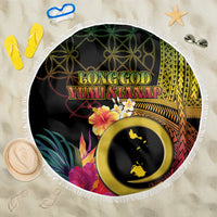 Vanuatu Shefa Day Beach Blanket Sand Drawing Melanesian