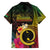 Vanuatu Shefa Day Family Matching Tank Maxi Dress and Hawaiian Shirt Sand Drawing Melanesian