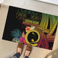 Vanuatu Shefa Day Rubber Doormat Sand Drawing Melanesian