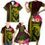 Hawaiian Reggae Music Family Matching Short Sleeve Bodycon Dress and Hawaiian Shirt Jamaica Singer Tribal Polynesian and Hibiscus