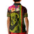 Hawaiian Reggae Music Kid Polo Shirt Jamaica Singer Tribal Polynesian and Hibiscus