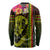 Hawaiian Reggae Music Long Sleeve Shirt Jamaica Singer Tribal Polynesian and Hibiscus