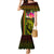 Hawaiian Reggae Music Mermaid Dress Jamaica Singer Tribal Polynesian and Hibiscus