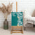 Aloha Polynesian Plumeria Flower Canvas Wall Art Teal Color