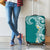 Aloha Polynesian Plumeria Flower Luggage Cover Teal Color