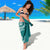 Aloha Polynesian Plumeria Flower Sarong Teal Color