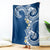 Aloha Polynesian Plumeria Flower Blanket Blue Color