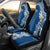 Aloha Polynesian Plumeria Flower Car Seat Cover Blue Color