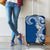 Aloha Polynesian Plumeria Flower Luggage Cover Blue Color