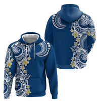 Aloha Polynesian Plumeria Flower Zip Hoodie Blue Color LT03 - Polynesian Pride