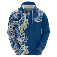 Aloha Polynesian Plumeria Flower Zip Hoodie Blue Color LT03 - Polynesian Pride