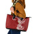 Aloha Polynesian Plumeria Flower Leather Tote Bag Red Color