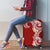 Aloha Polynesian Plumeria Flower Luggage Cover Red Color