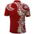 Aloha Polynesian Plumeria Flower Polo Shirt Red Color
