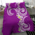 Aloha Polynesian Plumeria Flower Bedding Set Purple Color