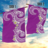 Aloha Polynesian Plumeria Flower Garden Flag Purple Color