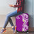 Aloha Polynesian Plumeria Flower Luggage Cover Purple Color