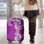 Aloha Polynesian Plumeria Flower Luggage Cover Purple Color