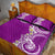 Aloha Polynesian Plumeria Flower Quilt Bed Set Purple Color