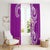 Aloha Polynesian Plumeria Flower Window Curtain Purple Color