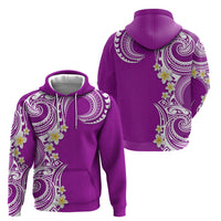 Aloha Polynesian Plumeria Flower Zip Hoodie Purple Color LT03 - Polynesian Pride