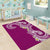 Aloha Polynesian Plumeria Flower Area Rug Pink Color