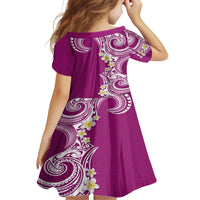Aloha Polynesian Plumeria Flower Family Matching Summer Maxi Dress and Hawaiian Shirt Pink Color LT03 - Polynesian Pride