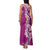 Aloha Polynesian Plumeria Flower Family Matching Tank Maxi Dress and Hawaiian Shirt Pink Color