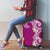 Aloha Polynesian Plumeria Flower Luggage Cover Pink Color