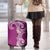 Aloha Polynesian Plumeria Flower Luggage Cover Pink Color