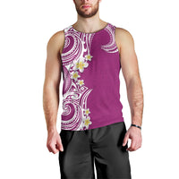 Aloha Polynesian Plumeria Flower Men Tank Top Pink Color LT03 - Polynesian Pride